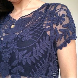 EXPRESS Lace Pattern Shirt